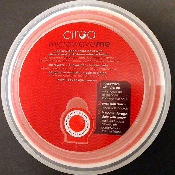 Festive Bone China Microwave Dish with Lid - Picture 4 of 10